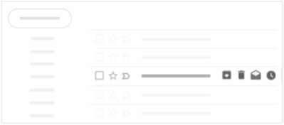 Actions de la boîte de réception