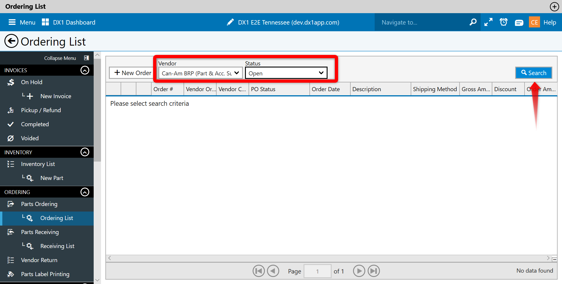 Parts Ordering BRP DX1
