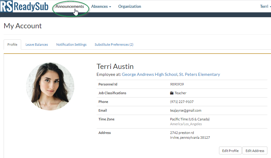 My account : ReadySub