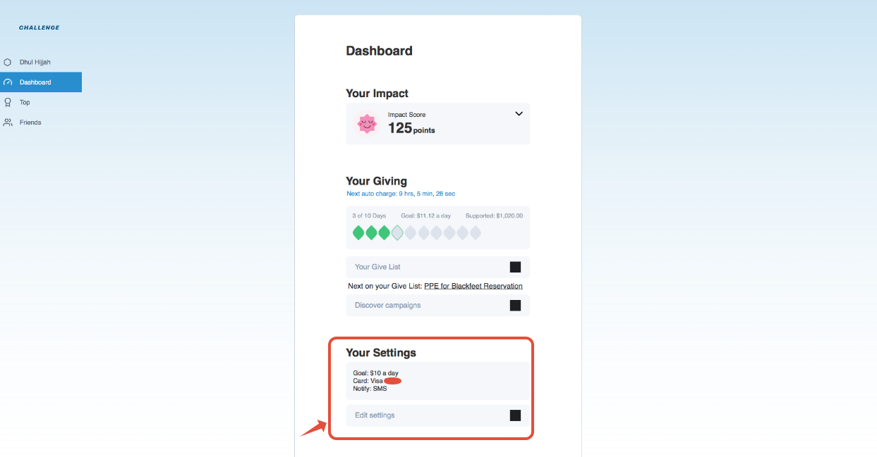 How Do I Change My Card Info For The Challenge LaunchGood Support