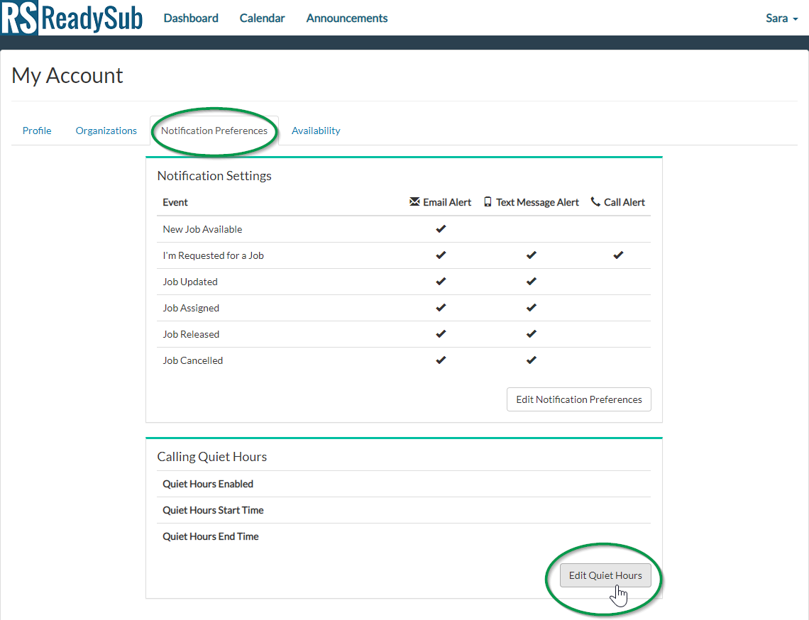 Help How to edit my quiet hours