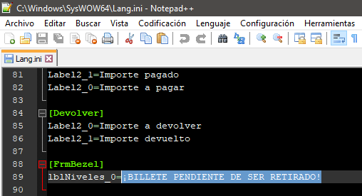 Cambiar textos o idioma a mostrar en la pantalla y ventanas de ...