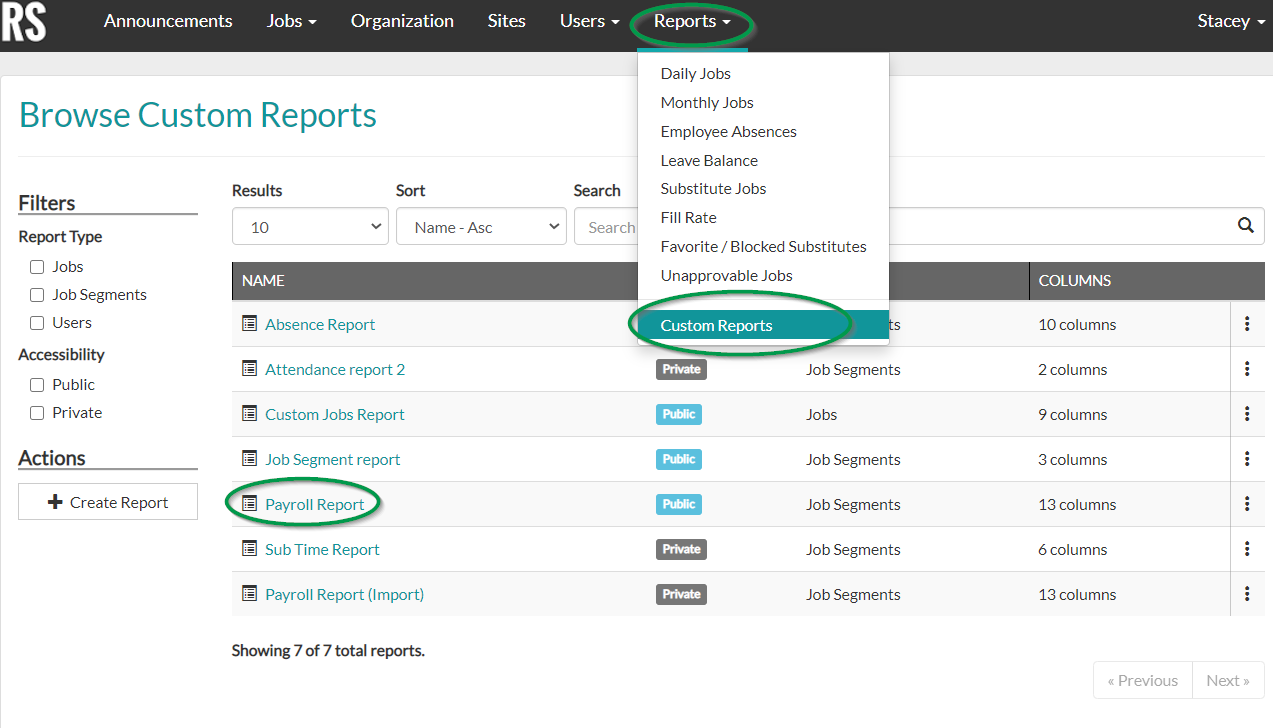 Help - How to set default run parameters in custom reports