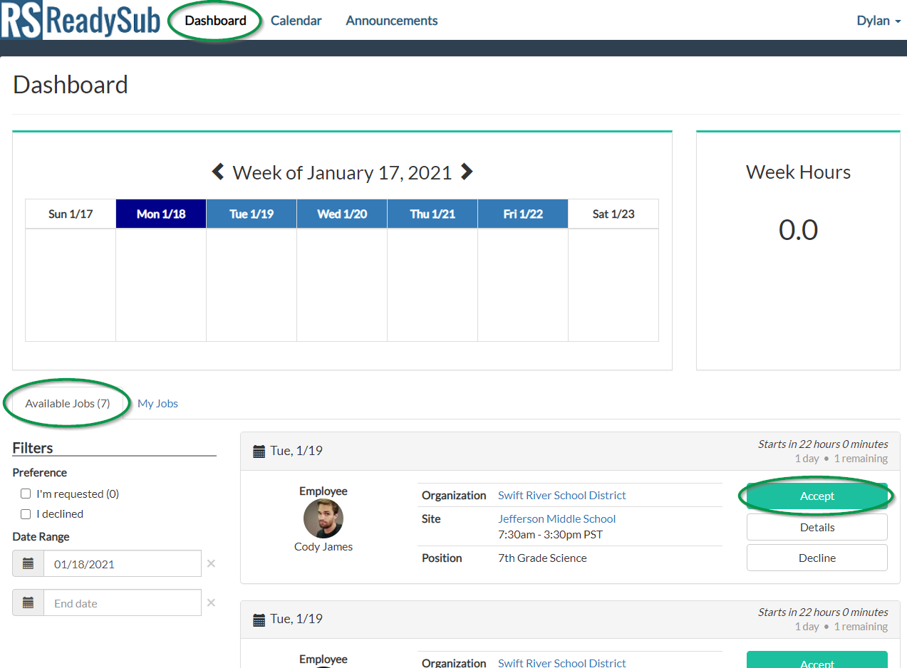 My account : ReadySub