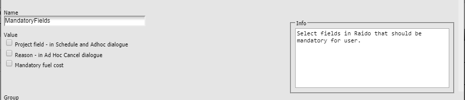 Setup Parameters : N-Ops & Crew