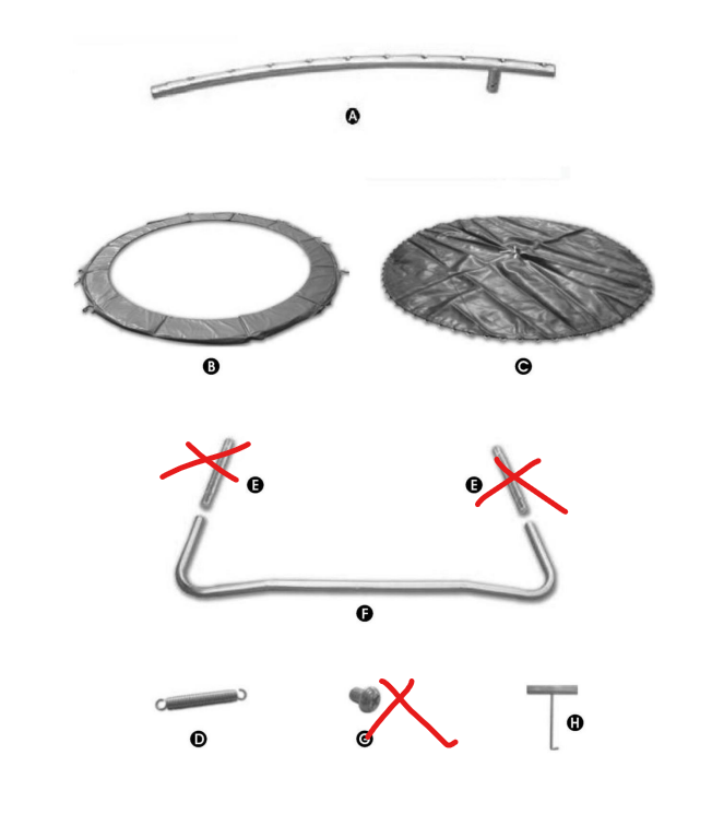8ft 10ft 12 ft Trampoline Missing Parts Charles Bentley Customer Services
