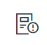 paper with warning symbol
