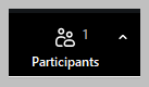 Access the list of people on the Zoom call by clicking on the "Participants" button.
