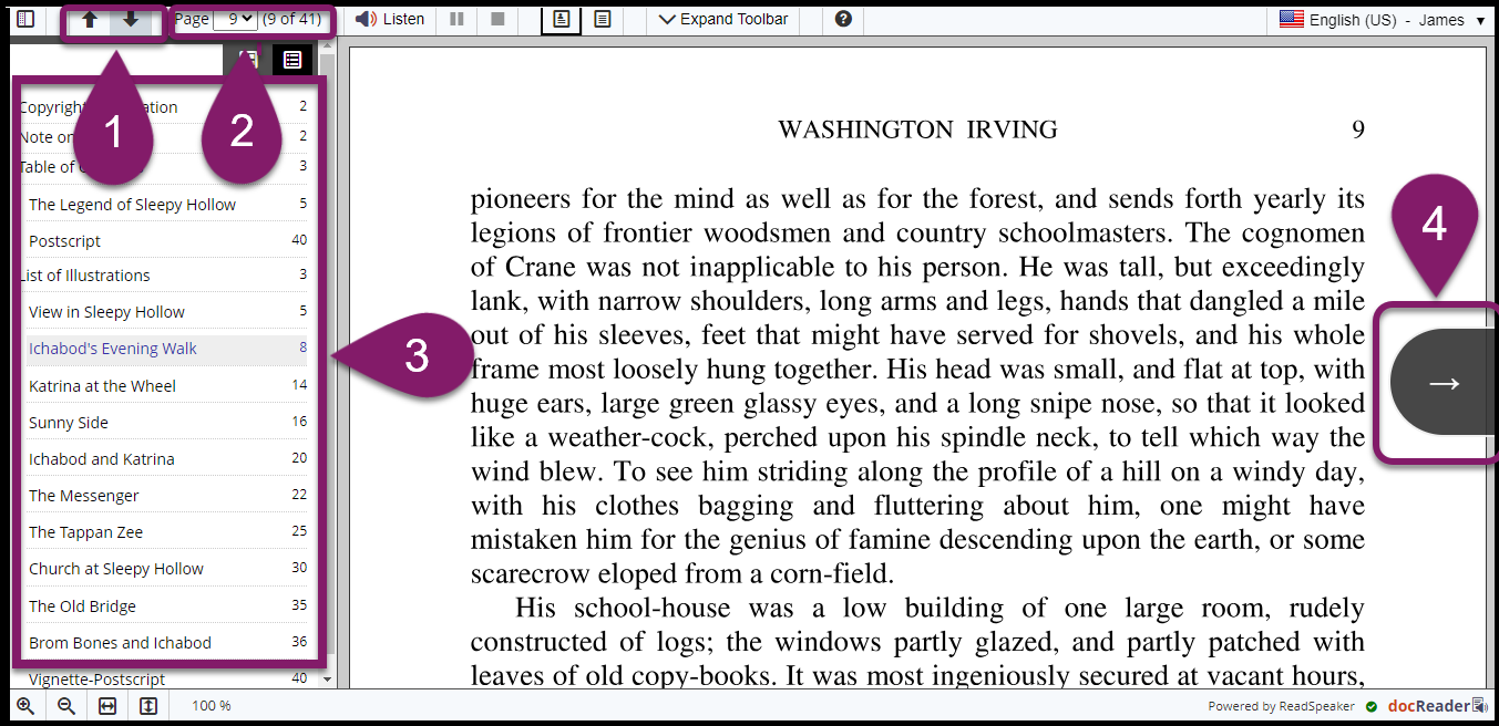The items described in the text match the numbers in the image.