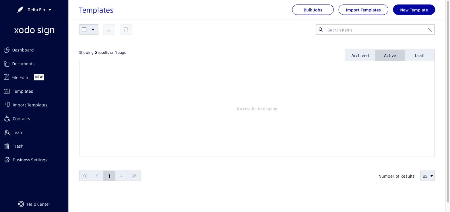 Get signing link for template in Xodo Sign