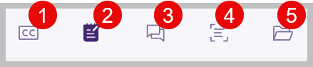 The icons shown here correspond to the numbered description in the text. 