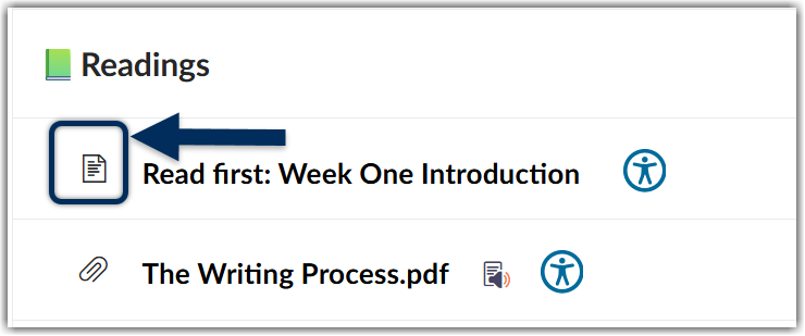 Canvas Page icon noted
