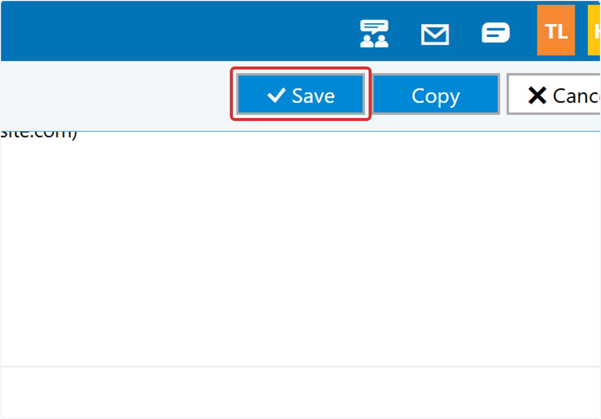 Click on Save to apply changes.