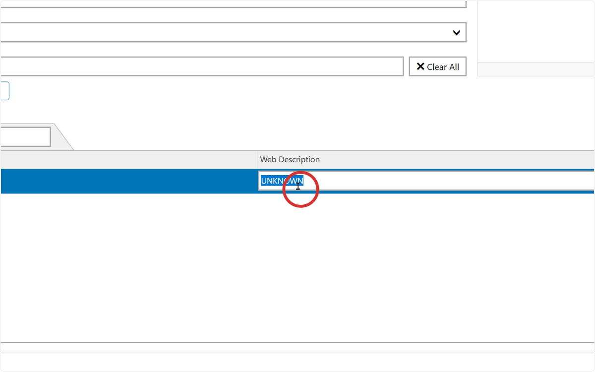 Enter a Web Description for your part. This could be 'Red - Medium' for apparel or "'12" length" for a chain, for example.