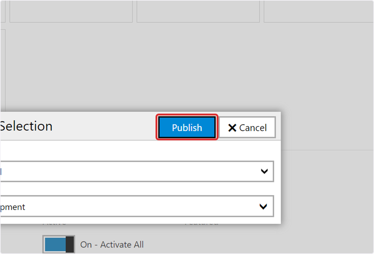 Click on Publish.