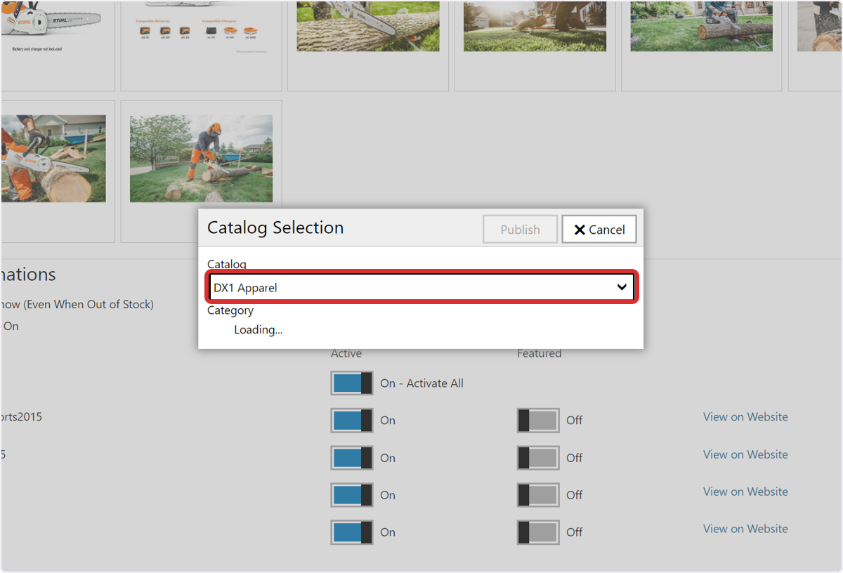 Select your catalog.