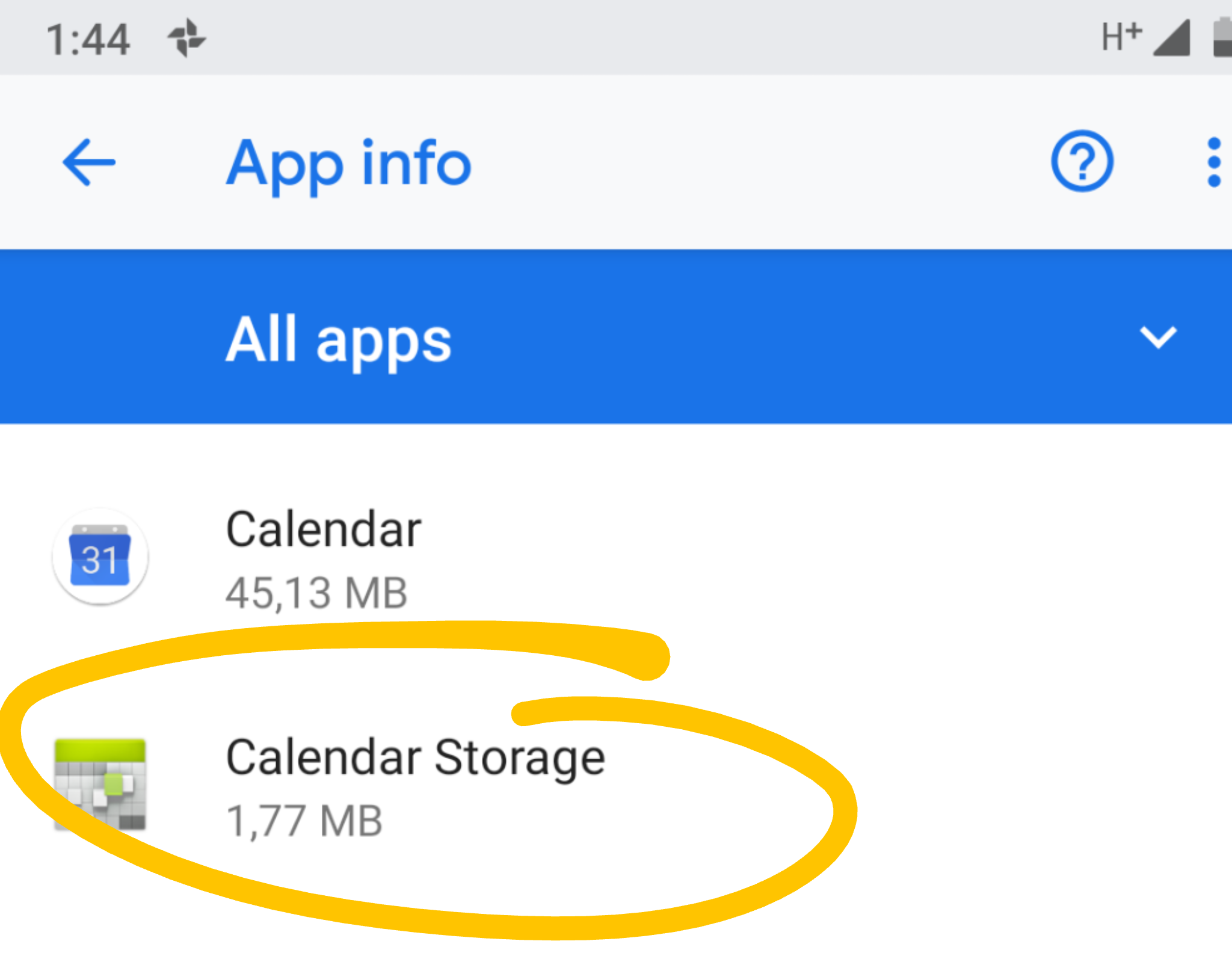 Reset the Android calendar storage : aCalendar Reset the Android calendar storage : aCalendar