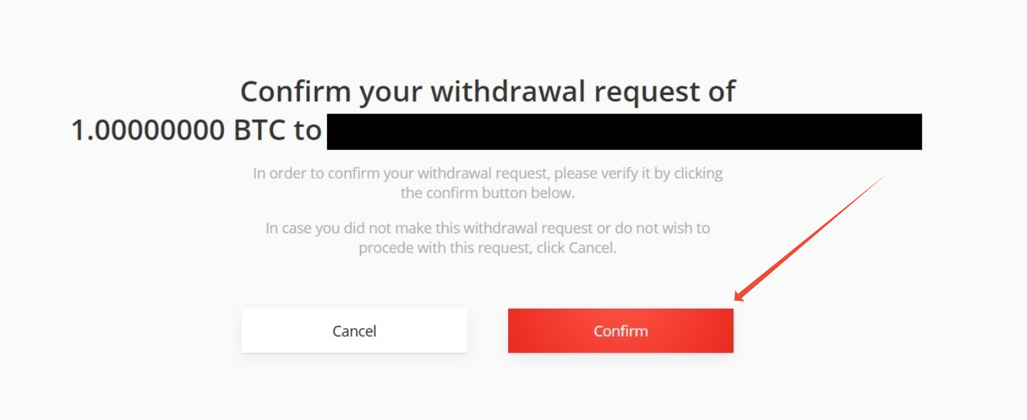 Withdrawal Confirmation Via Email Blocktrade