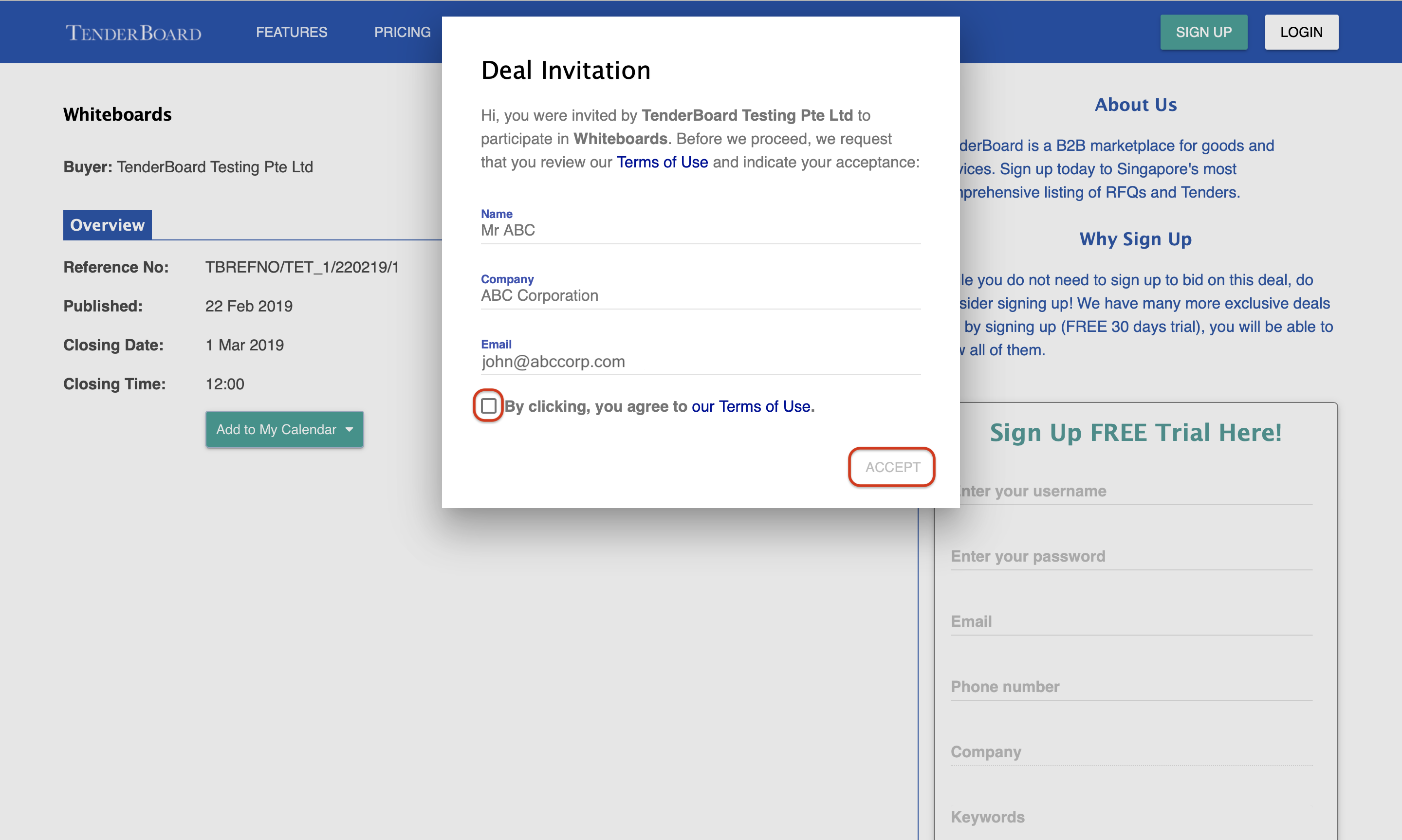 Submitting Proposals/Quotations on TenderBoard TenderBoard
