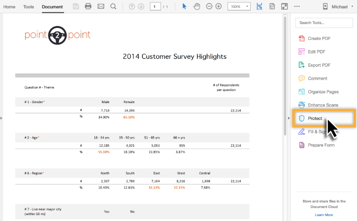 Password protect PDF Step 1, select a file and open the Protect Tool