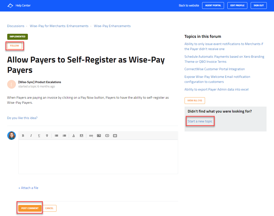 WisePay Release Update WisePay Merchant Support