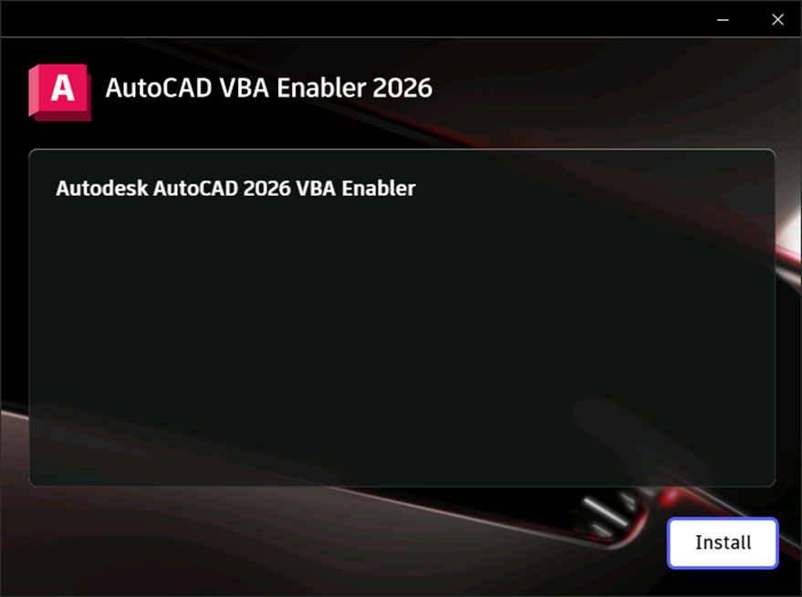 How to install the AutoCAD 2026 VBA Enabler