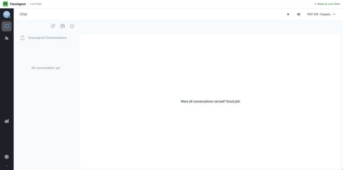 The chat inbox where the team manages and replies to conversations