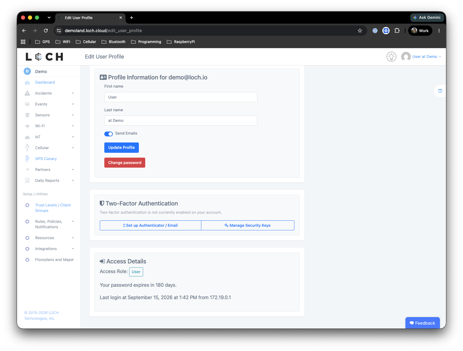 Edit User Profile