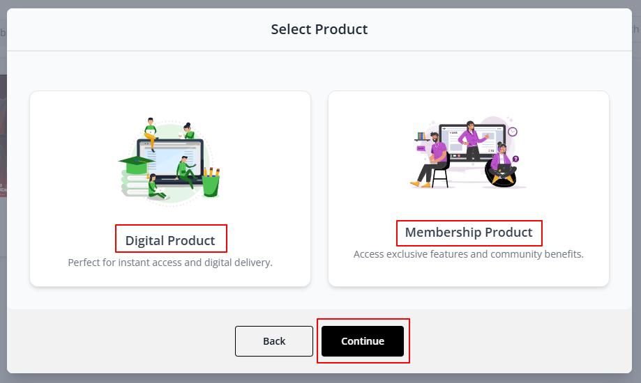 Screenshot for Step 2 — creating a product