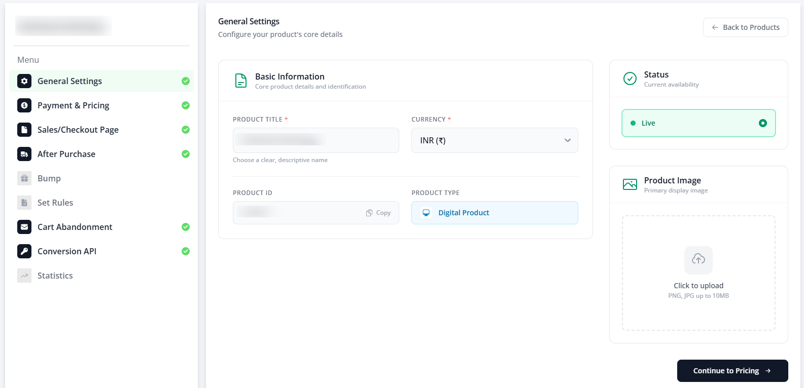 Screenshot for Step 3 — general settings