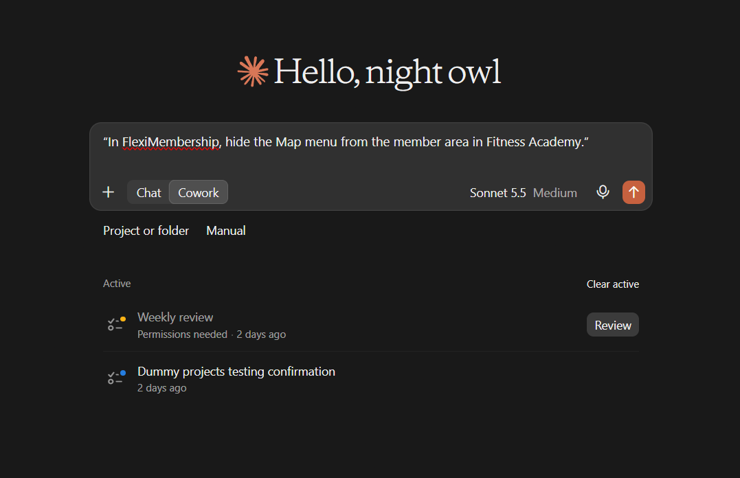 Screenshot for the example prompt above (original Freshdesk screenshot)
