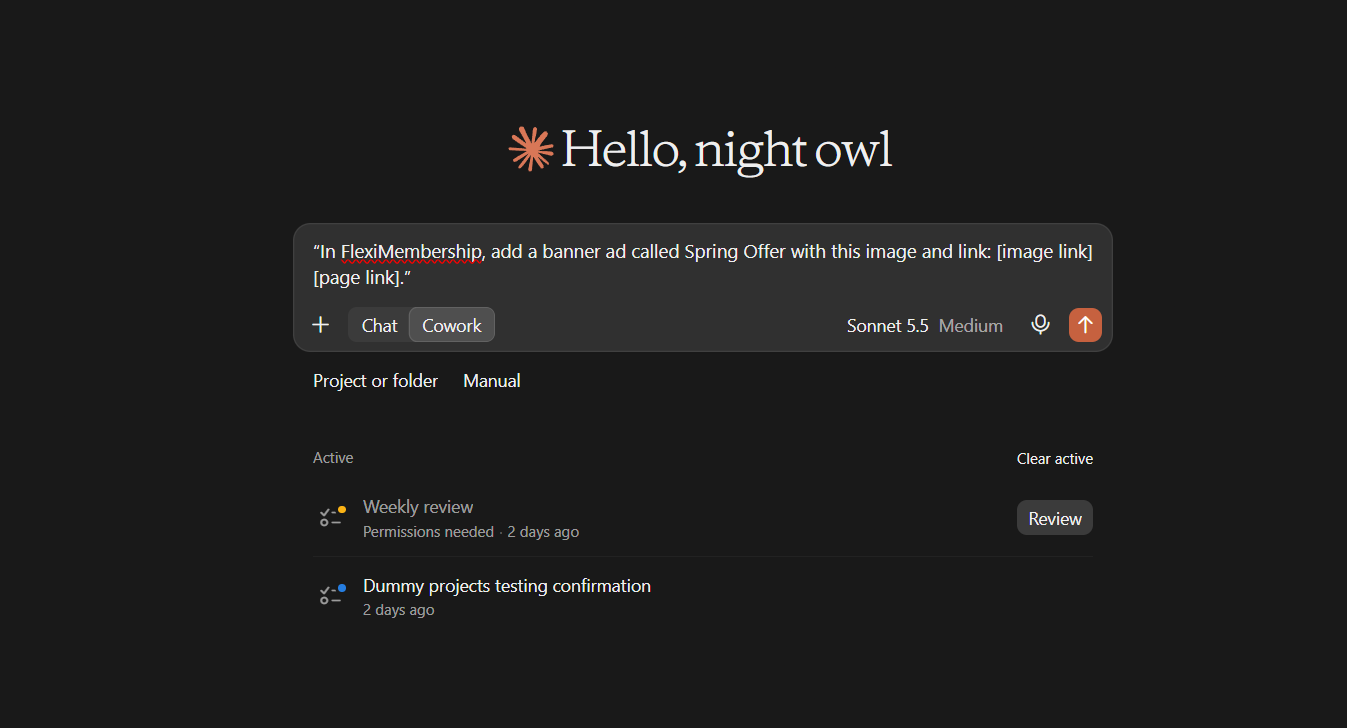Screenshot for the example prompt above (original Freshdesk screenshot)