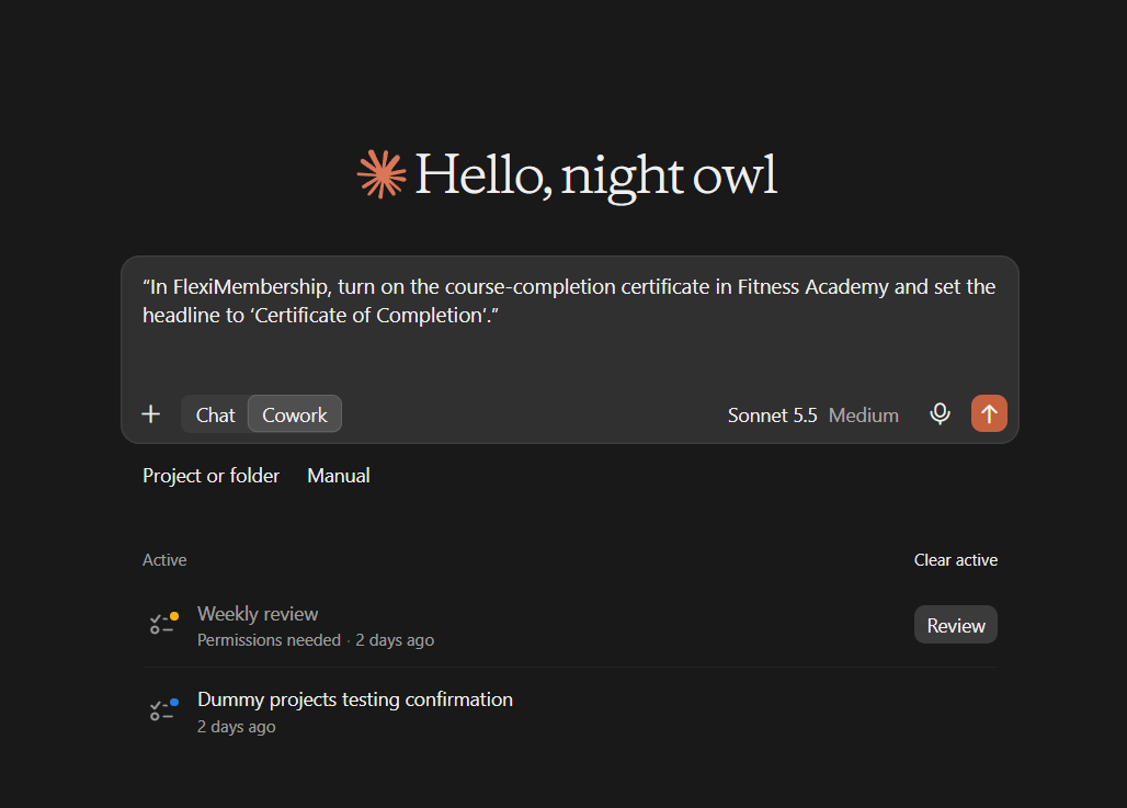 Screenshot for the example prompt above (original Freshdesk screenshot)