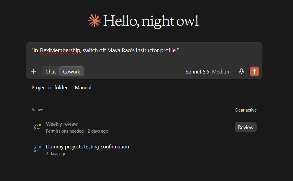 Screenshot for the example prompt above (original Freshdesk screenshot)