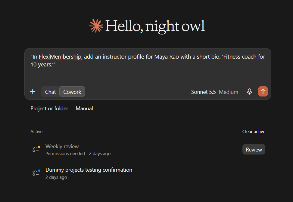 Screenshot for the example prompt above (original Freshdesk screenshot)