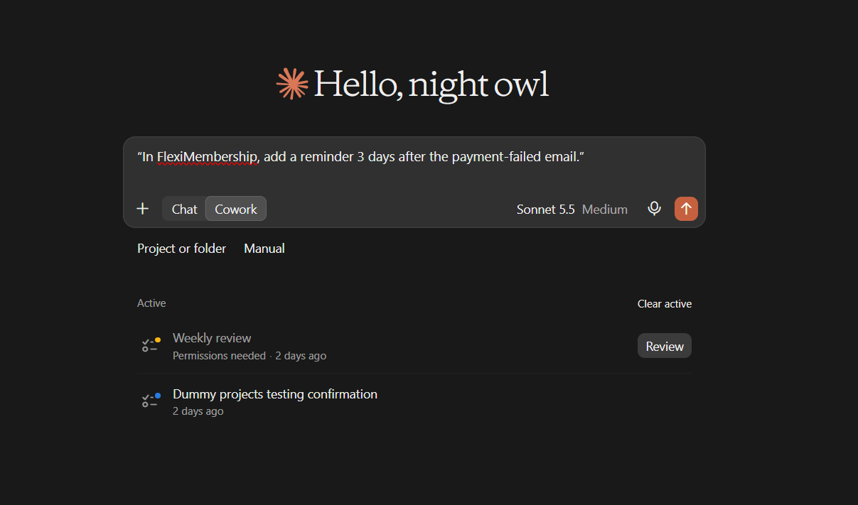 Screenshot for the example prompt above (original Freshdesk screenshot)
