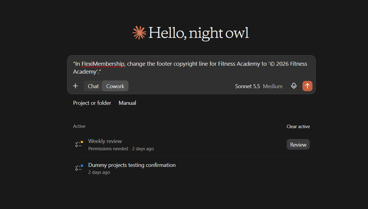 Screenshot for the example prompt above (original Freshdesk screenshot)