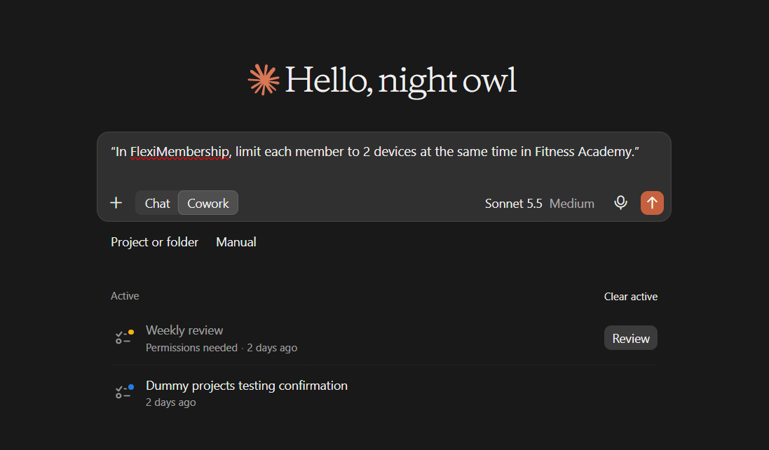 Screenshot for the example prompt above (original Freshdesk screenshot)