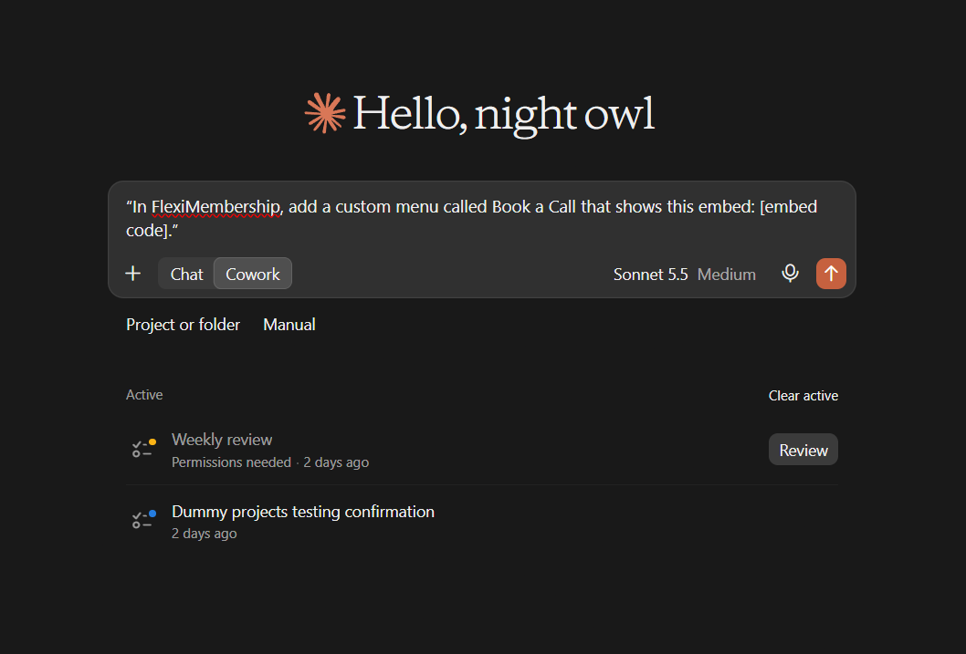 Screenshot for the example prompt above (original Freshdesk screenshot)