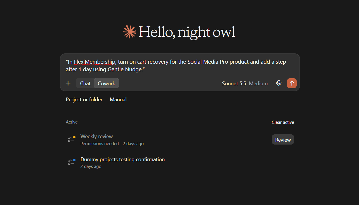 Screenshot for the example prompt above (original Freshdesk screenshot)