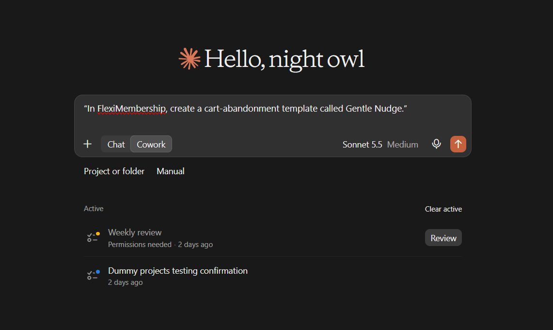 Screenshot for the example prompt above (original Freshdesk screenshot)
