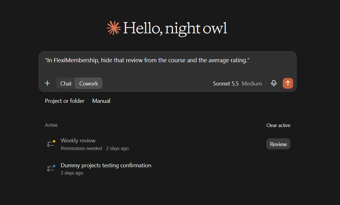 Screenshot for the example prompt above (original Freshdesk screenshot)