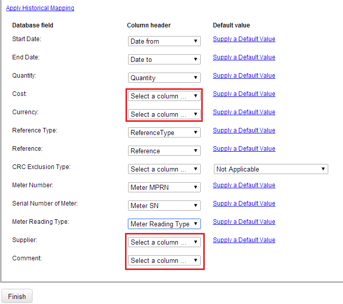 How do I map the Database Fields in the Multi Site Upload? Support
