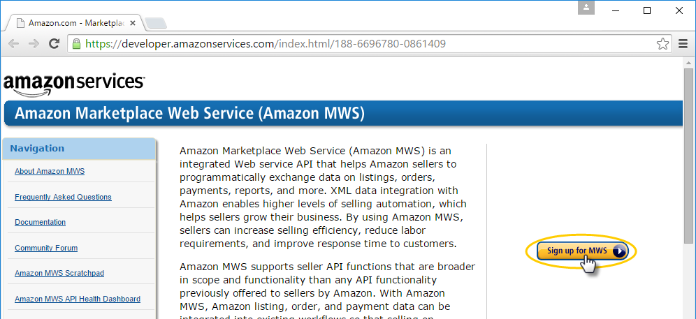 Get Your Amazon Seller ID And Auth Token For Channel Advisor 