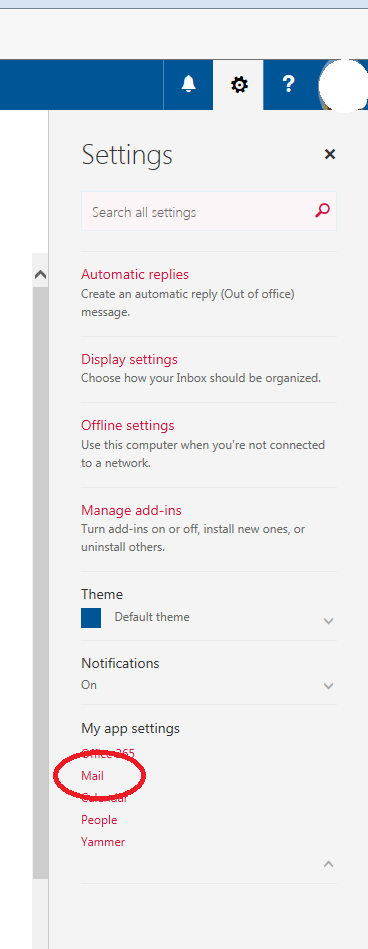 Outlook greyed out options