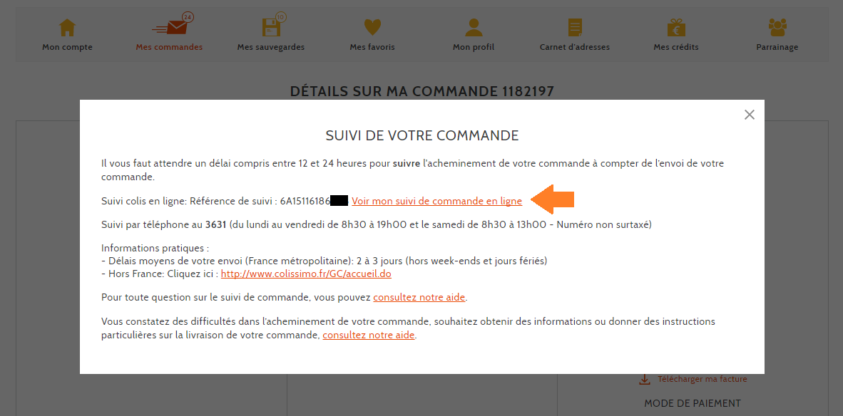 Que faire si ma commande expédiée n