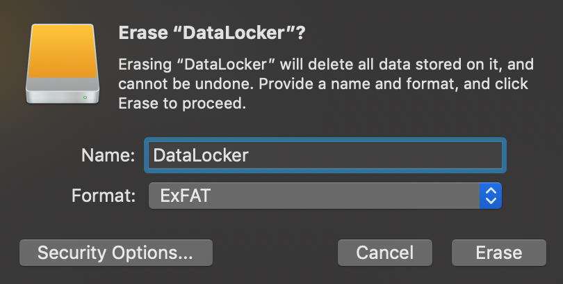 Format Options macOS
