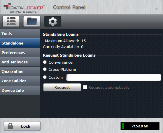Standalone - Control Panel
