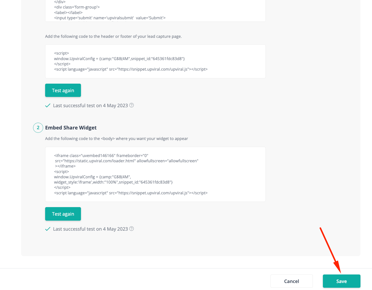 How to install the HTML form code on your website? : UpViral