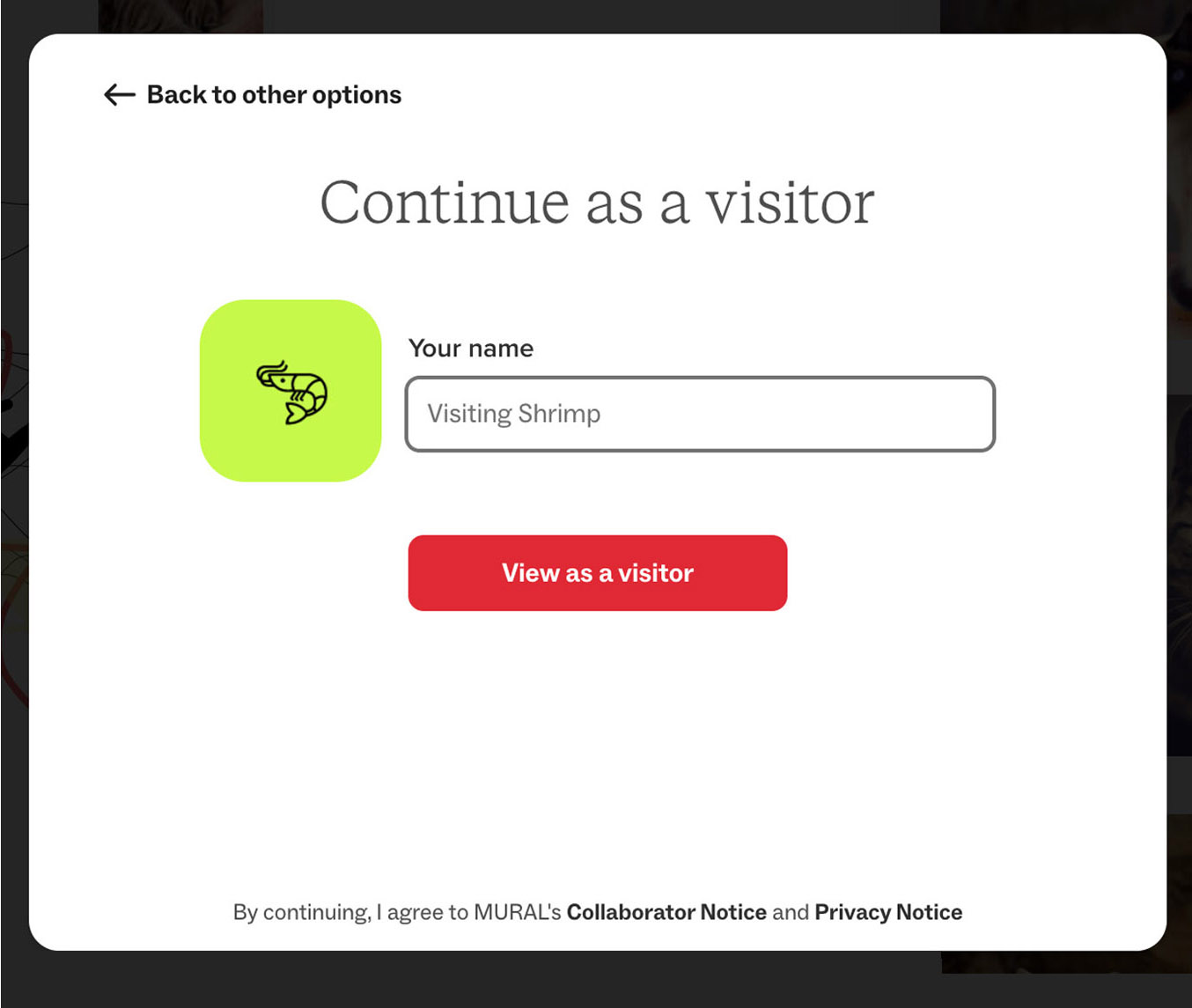 Accessing a mural as a student Digital Learning